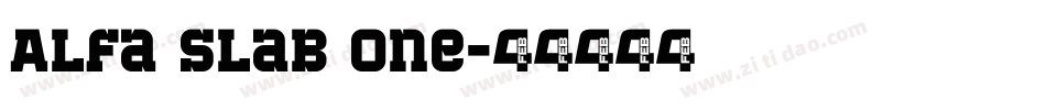 Alfa Slab One字体转换